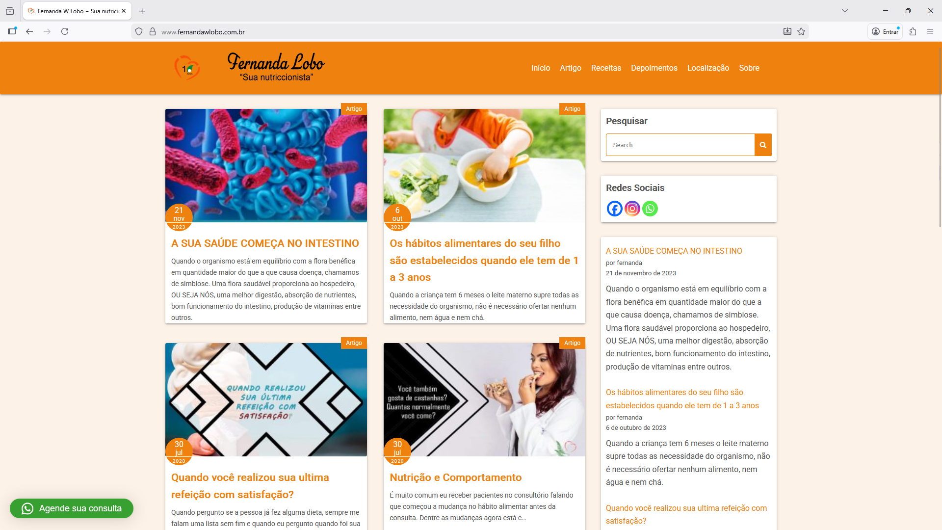 Site Nutricionista